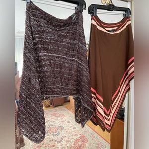 Two poncho style sweaters